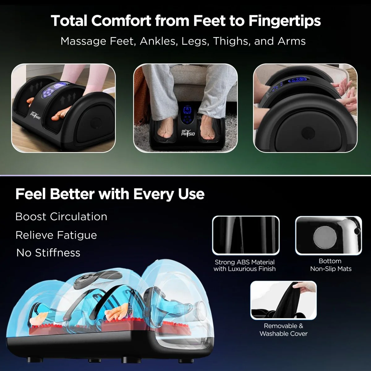 Dr Physio USA Bliss Shiatsu Electric Foot Massage Machine 1045 - Image 4