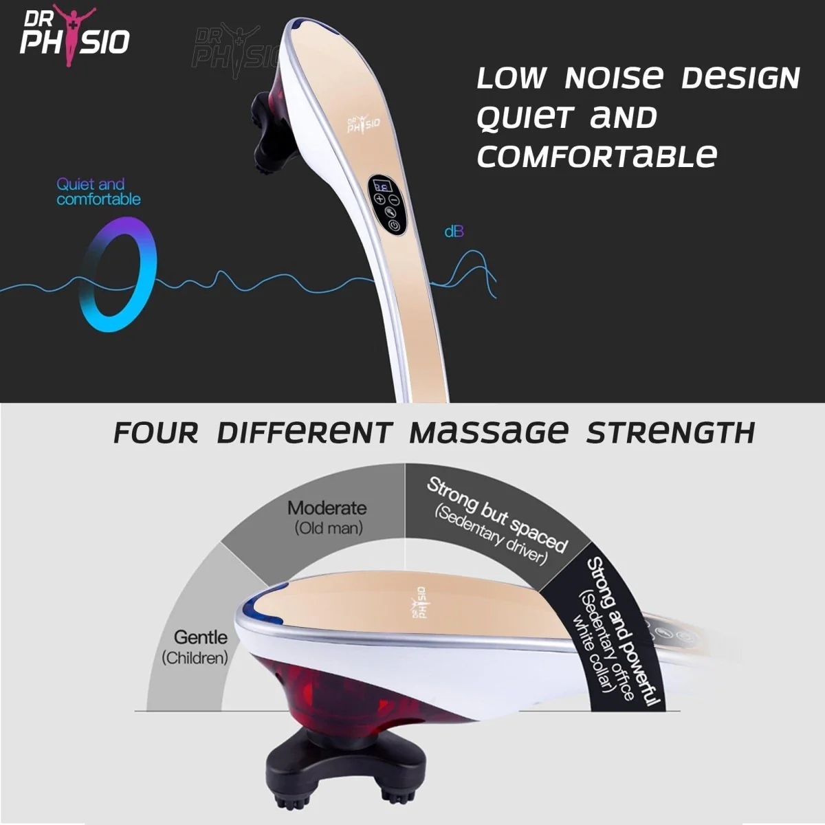 Dr Physio USA Hammer Pro Body Massager 1006 (Golden) - Image 3