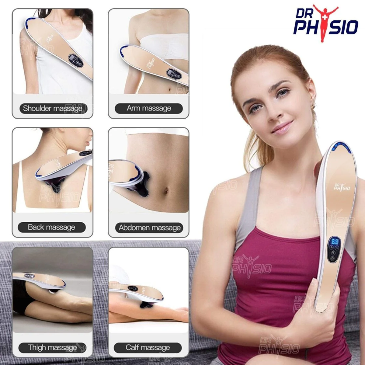 Dr Physio USA Hammer Pro Body Massager 1006 (Golden) - Image 5