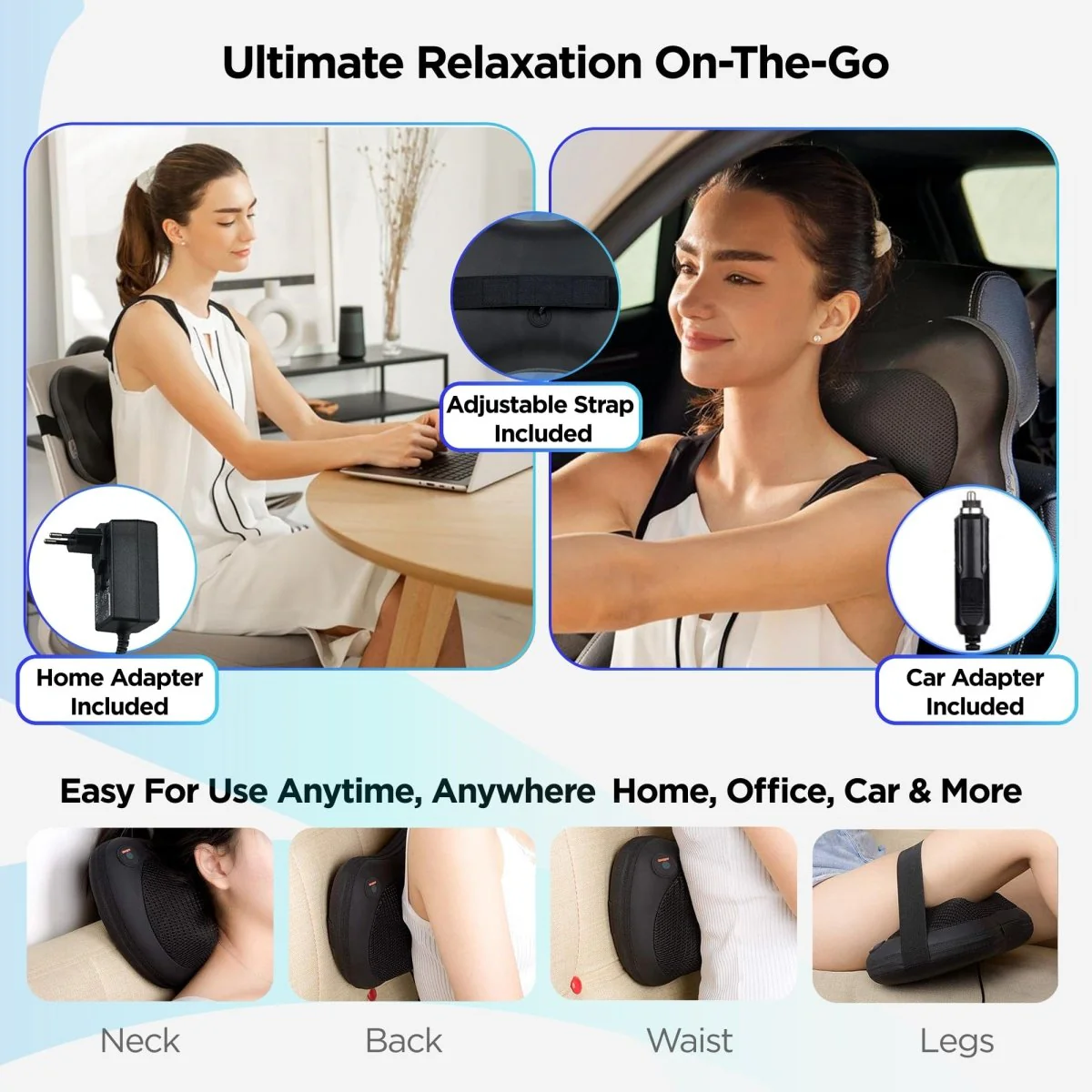 Dr Physio USA Shiatsu Cushion Full Body and Neck Massager 1012 - Image 6