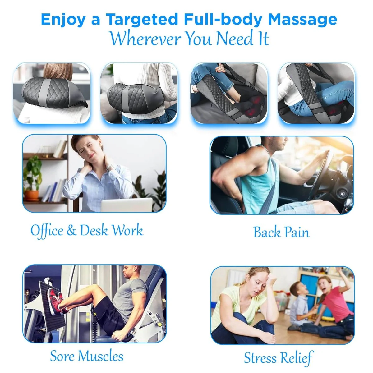 Dr Physio USA Shiatsu Neck, Back and Shoulder Massager with Heat 1047 - Image 6