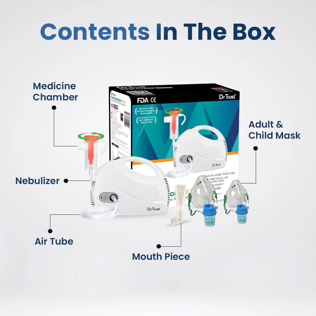 Dr Trust USA Compressor Nebulizer with Flow Adjuster 407 - Image 7