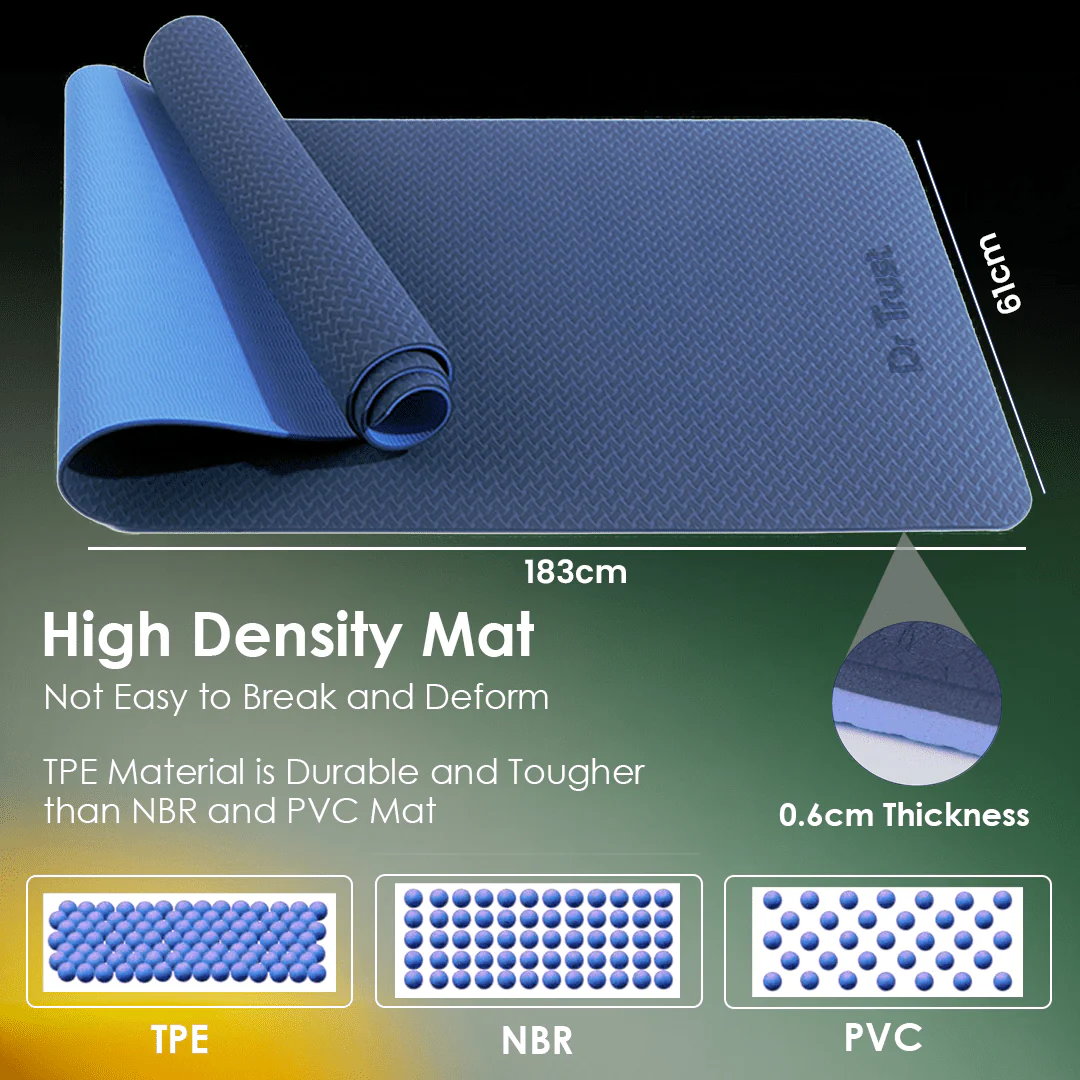 Dr Trust USA Premium Luxfoam TPE Yoga & Exercise Mat 317 - Image 4