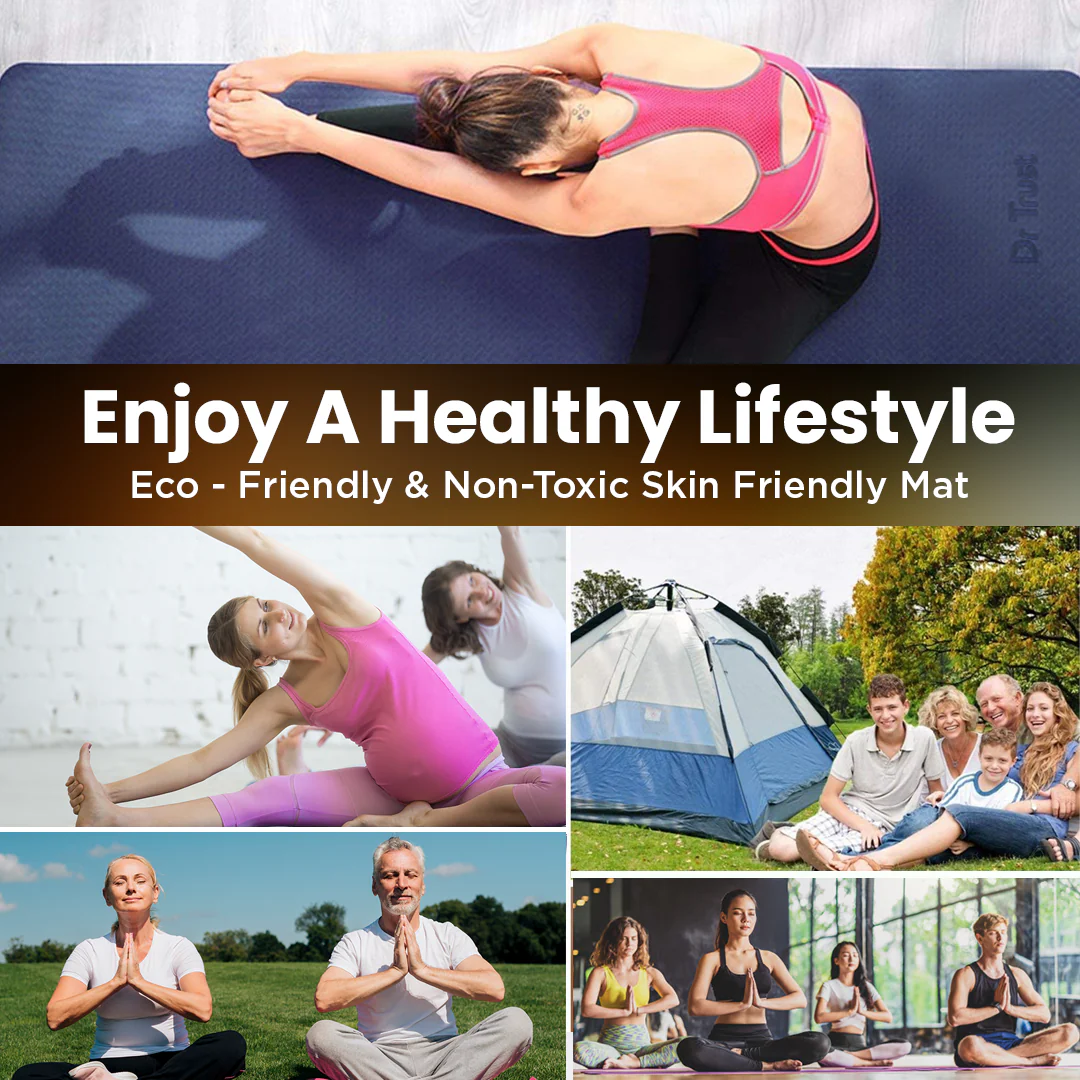 Dr Trust USA Premium Luxfoam TPE Yoga & Exercise Mat 317 - Image 5