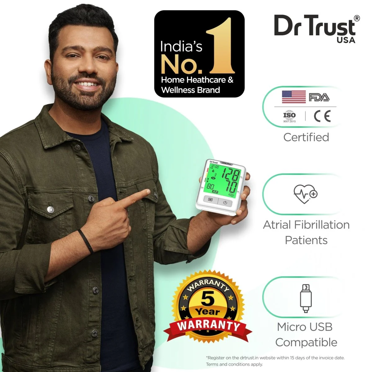 Dr Trust USA Afib Pro - Atrial Fibrillation Digital BP Monitor 102 - Image 2