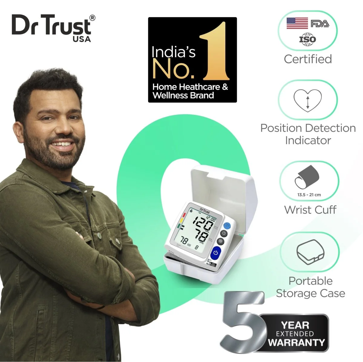 Dr Trust USA Digital Wrist BP Monitor 125 - Image 2