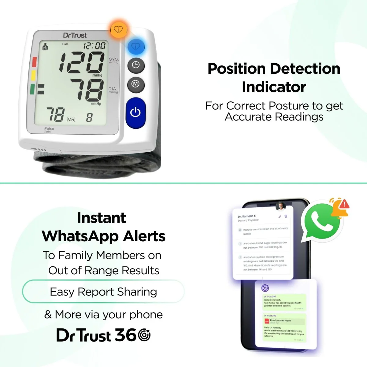 Dr Trust USA Digital Wrist BP Monitor 125 - Image 3