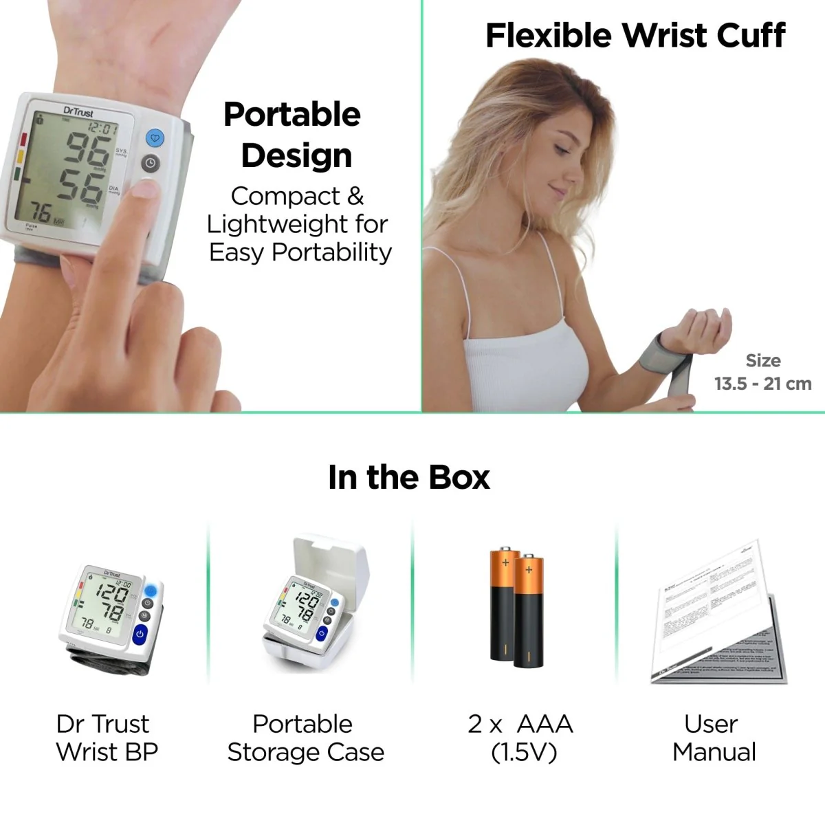 Dr Trust USA Digital Wrist BP Monitor 125 - Image 5