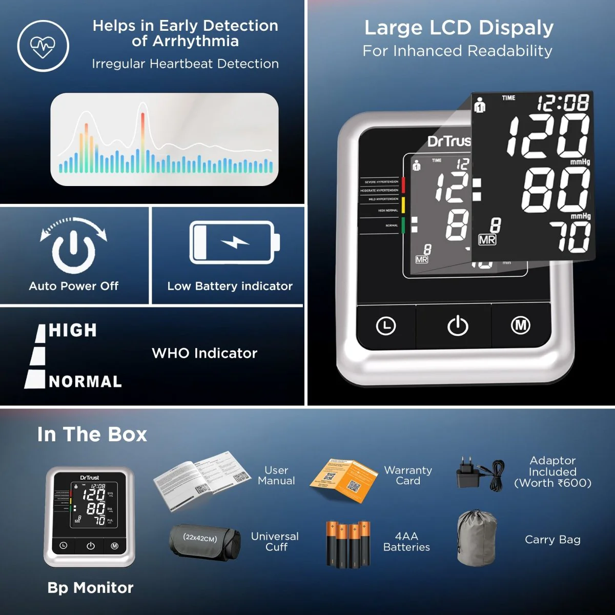 Dr Trust USA A-One Galaxy Digital BP Monitor 106 - Image 5