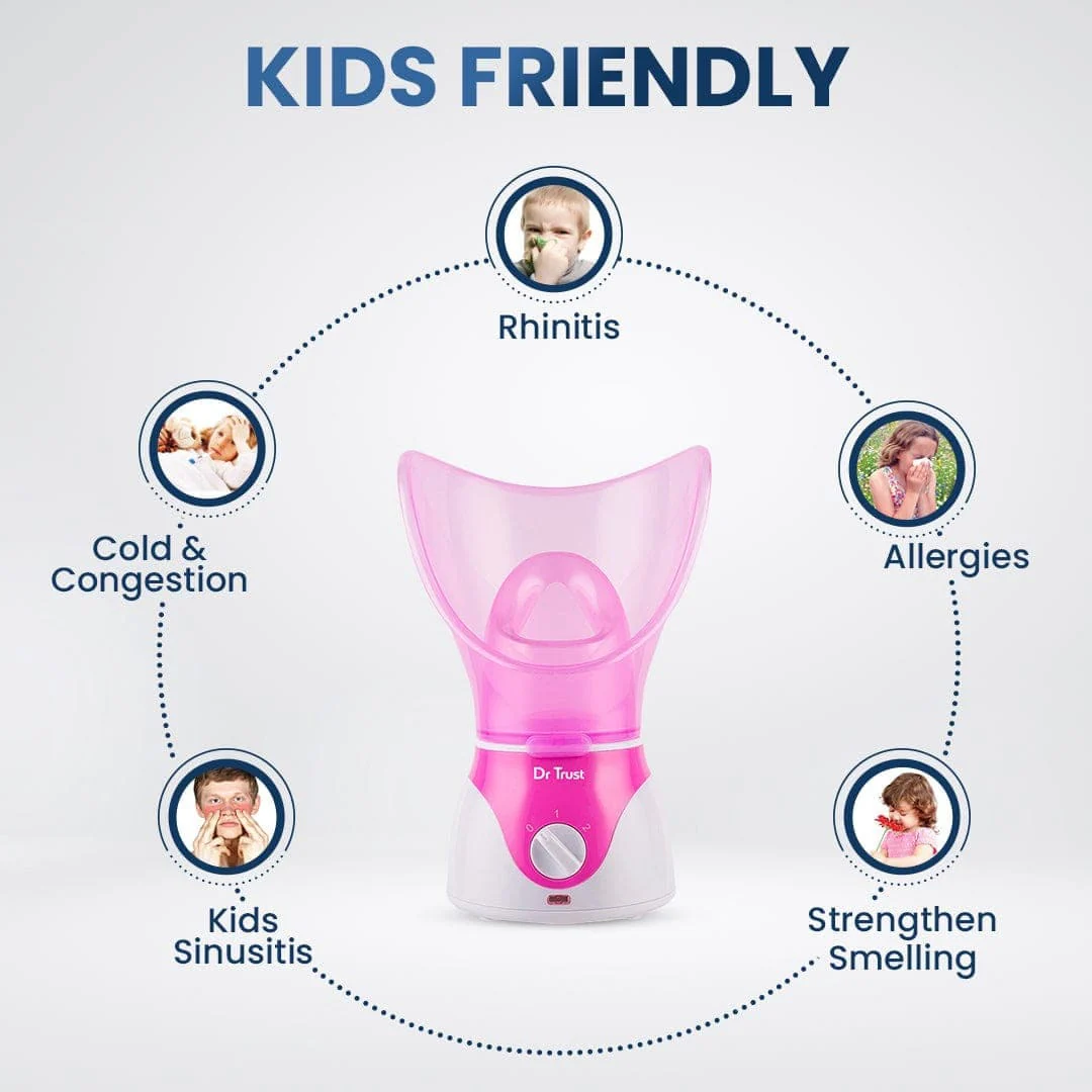 Dr Trust USA Home Spa Face Steam Vaporizer (Pink) 901 - Image 4