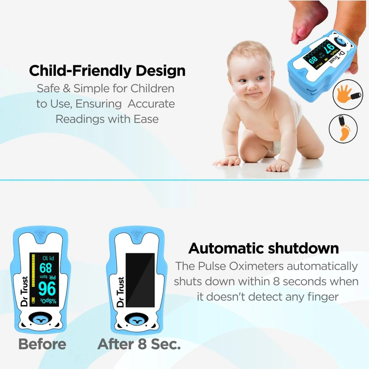 Dr Trust USA Paediatric Finger Tip Pulse Oximeter 212 - Image 4