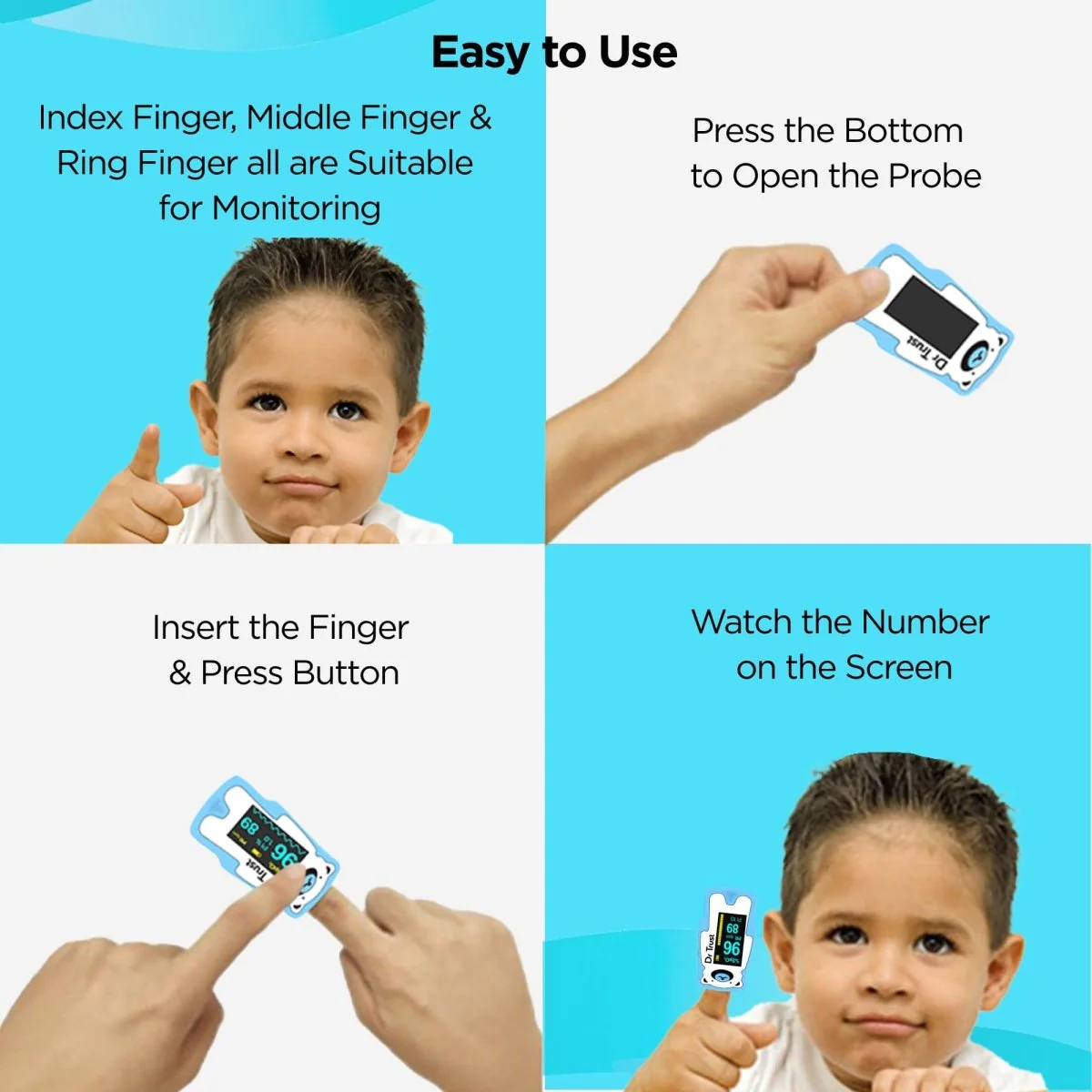 Dr Trust USA Paediatric Finger Tip Pulse Oximeter 212 - Image 5