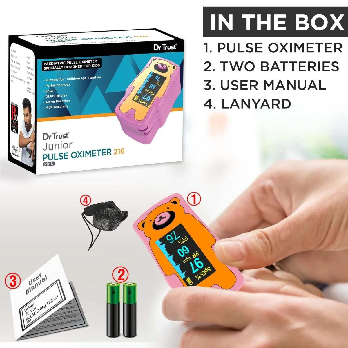 Dr Trust USA Pediatric Pulse Oximeter for Children 216 - Image 7