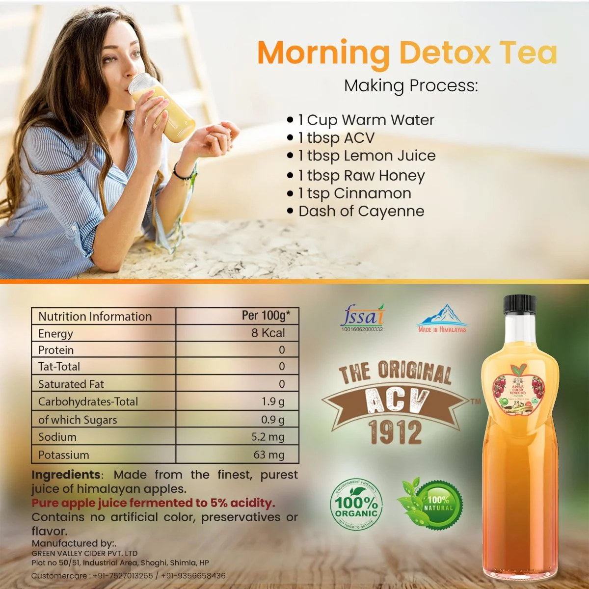 Dr Trust USA Trunature Raw Organic Apple Cider Vinegar 704 (750 Ml) (Expiry April 2026) - Image 5