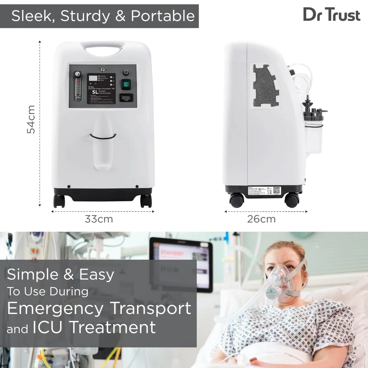 Dr Trust USA 5L Oxygen Concentrator 1101 - Image 3