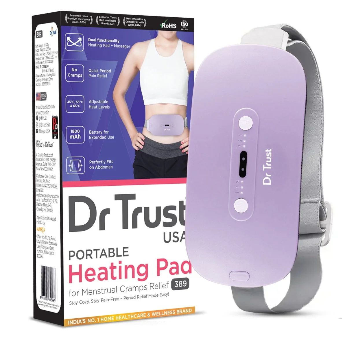 Dr Trust Period Cramps Pain Relief Heating & Massage Pad 389 - Image 6