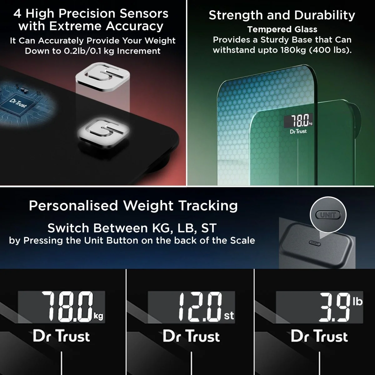 Dr Trust USA Inspire Weighing Scale 523 - Image 4